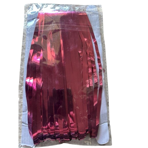 2 Pack Backdrop Decorations Tinsel Curtains 3Ft x 10FT PINK - Picture 3 of 5